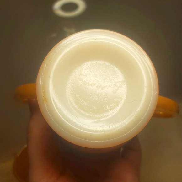 Fire King Peach Luster cream & sugar set - Picture 5 of 5